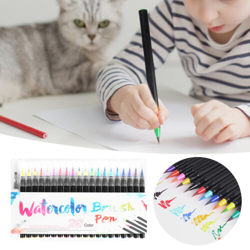 Watercolor Brush Pen Flexible Soft Tip 1 Pack 1