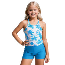 Girls Two Piece Swimsuits for Kids UPF 50 Sun Rash Guard and Swim Shorts for Beach Pool Water Play and Summer Activities