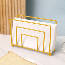 Porta-papel higiênico retangular dourado de chão