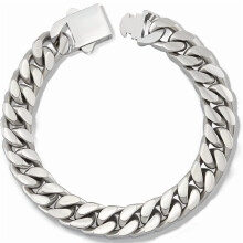 Kubanisches Gliederarmband für Herren aus Edelstahl