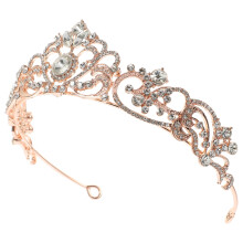 Rose Gold Rhinestone Bridal Tiara