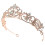 Rose Gold Rhinestone Bridal Tiara 1