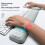 Coussinet de massage gris texturé pour clavier, repose-poignets, support pour ordinateur. 7