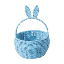 Cestino con coniglietto pasquale in rattan intrecciato, 7x11 pollici, con istruzioni fai da te