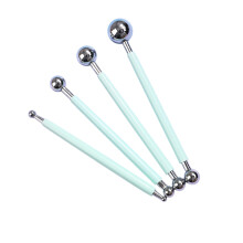 4-teiliger professioneller Ton-Gravurstift, doppelseitiges-Blau