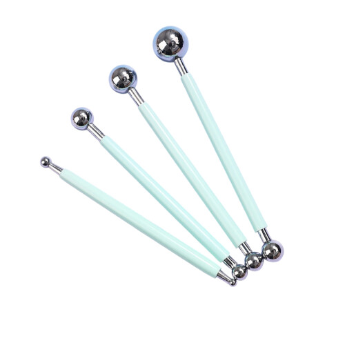 4-teiliger professioneller Ton-Gravurstift, doppelseitiges-Blau