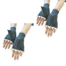 (1 pack)Soft Kids Winter Gloves Warm Mittens Half Finger-BG 2