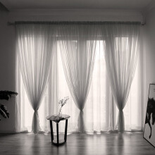U.S. Home Pinch Pleat Sheer Curtains, 40"x80", White, 18 Panels, Light Filtering, Adjustable Hooks, Compatible with Standard Rods