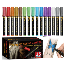 15 colors Body Art Marker Pen Body Art Pens Quick-Drying Body Art Pen Marking Skin Design Body Art
