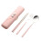 Bowknot Utensil Set Reusable Chopsticks Spoon Fork 3-Piece 2