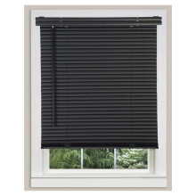 Vezeték nélküli mini redőnyök, fekete vinil, 26x64 hüvelykes, fényszűréssel