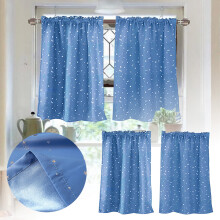 Curtain,Star Curtains Short Curtains Small Curtains Rod Curtains Kitchen Coffee Curtains Bedroom Curtains Lace Curtains 29 X 36 Inch 2 Panels