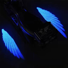 QenASHaing LED Wing Projection Lights, 2-Pack Red/Blue/White, Low Power High Brightness, Easy Install for Bike/ATV/SUV – Compatible with Standard