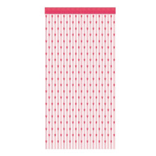 Long Embroidered Voile Curtains Decorative Coquettish Sheer Shades Faux Pink Heart Linen Semi Window Decor for Home Party Office