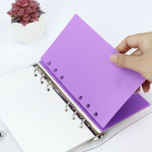 Cute Purple A6 Binder Dividers, PP Material, 6 Precision-Cut Holes, 2Sets
