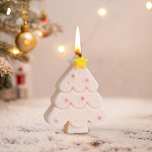 AuroraX Decorative Scented Candles Mini Tree-Sculpted Christmas Wax Candle with Natural Essential Oils,Christmas Tree Topper Party Decoration