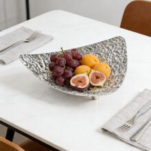 Glacier Pattern Fruit Tray | Plastic Serving Bowl | 14.76x11.22x2.56 in | Durable Decorative Platter | Compatible with Modern Home