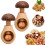 Casse-noix champignon en bois de noyer – Mécanisme à vis, 2 pièces 1
