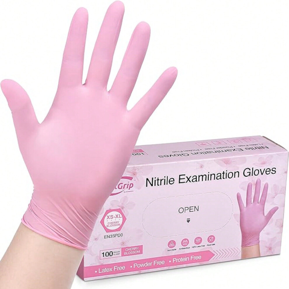 Pink Disposable Gloves Latex-Free 100 Count 962125988871