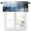 Cortina de varão azul abstrata estilo shabby chic moderno, 137 x 46 cm (54 x 18 polegadas). 1