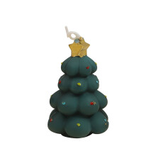 Portavelas con forma de árbol de Navidad, decoración festiva para mesa