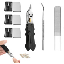Ensemble de 3 coupe-ongles à verrouillage par engrenage avec poignée antidérapante noire