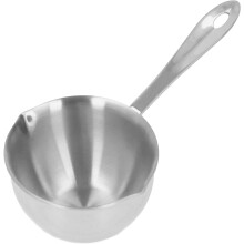 Mini Butter Warmer 6.7oz/200ml Stainless Steel with Dual Spouts – Coffee, Milk, Chocolate Melting Pot (Silver)