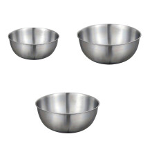 3 Piece Stainless Steel Mixing Bowls Set with Measurement Marks Salad Whisking Baking Bowls Kitchen Prep Bowls