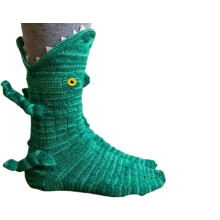 Calzini invernali caldi in maglia 3D con animali, morbidi e in peluche, 1 paio.