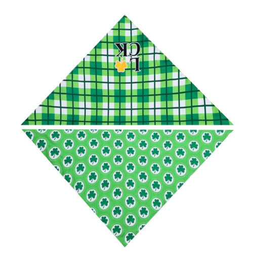 Pañuelo triangular verde para perro del Día de San Patricio