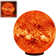 Lámpara nocturna 3D de planetas: Júpiter, la Tierra y el Sol.