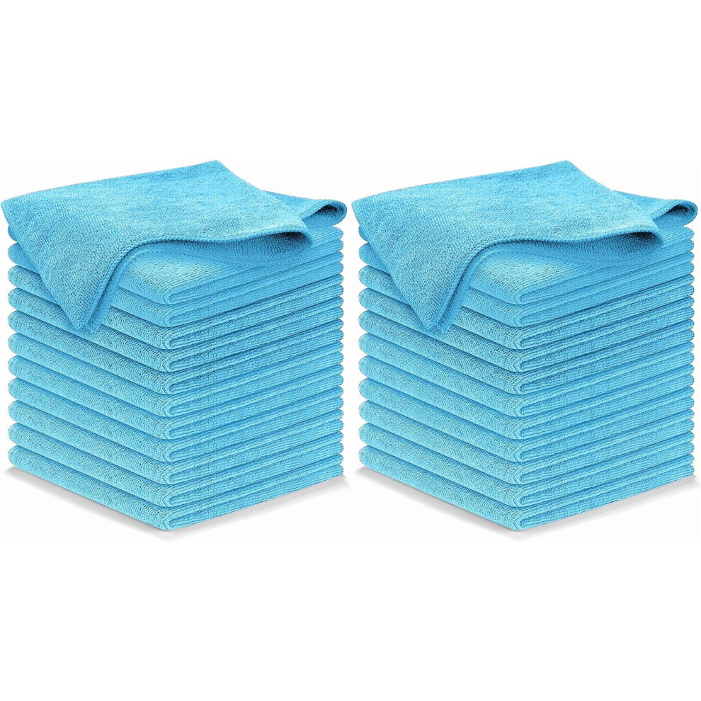 Microfiber Cleaning Cloths 50 Pcs (12.5"X12.5"), 1200 Washes, Ultra Absorbent, Streak-Free Shine Â Car & Mirror Use Grey 9085618326590