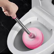 High-Pressure Bathroom Toilet Plunger with Enhanced Suction Cup for Quick Clog Removal and Efficient Drain Cleaning Splash-Free Design Pink