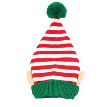 Gorro navideño de punto estilo elfo – Cálido, de nailon y elastano.