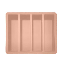 Forma de gelo de silicone com design de 4 faixas