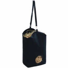 Premium Hay Tote Bag with Metal Ring & Adjustable Strap – Compatible with Horses, Donkeys, Cows, Alpacas, Ostriches & More – Black
