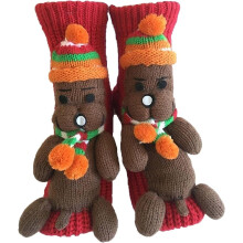 3D Knit Animal Socks Thicker Ultra Christmas Gifts Winter Warm Fluffy Soft Slipper Home Sleeping Cute Animal Sock