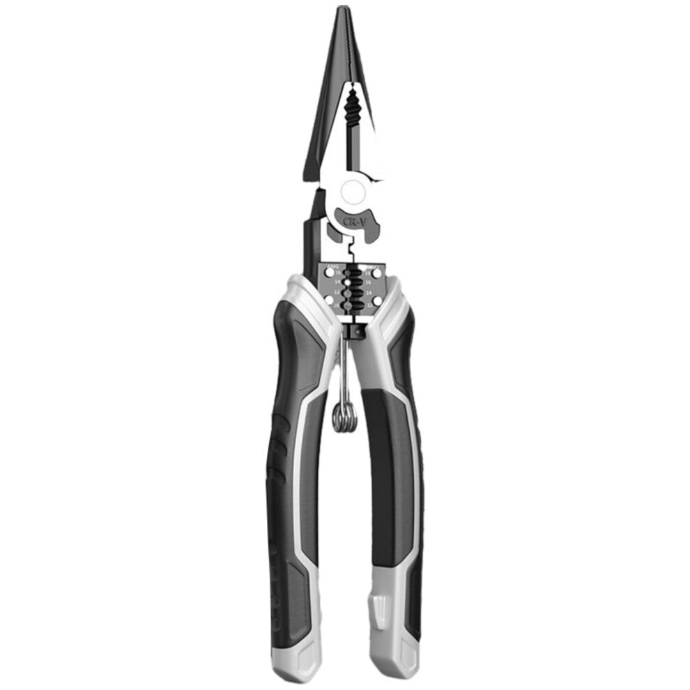 Pliers Set, Large 6 In 1 Multifunctional Wire Stripper Crimper Cutter, Long Nose Pliers, Linesman Pliers, Diagonal Side Cutting Pliers 9399596090818