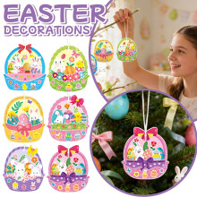 Kit de pegatinas de 24 piezas con escenas de cestas de Pascua para niños
