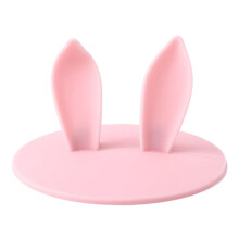 Couvercle de tasse en silicone à oreilles de lapin, 10 x 5 cm, réutilisable