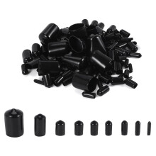 160Pcs Assorted Size Rubber End Caps, Flexible Screw Thread Protector Caps Round Vinyl Bolt Screw Cover Caps in 9 Size