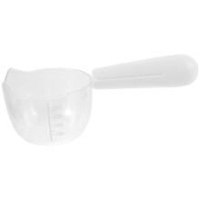 Transparent Plastic Pet Food Spoon with Measuring Scale for Home Use, Wet Food Feeding Tool for Dogs and Cats