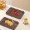 Bandeja rectangular con aspecto de madera para servir en la cocina y el baño. 1