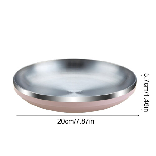Isoleret rustfri stålplade 20 cm lyserød 2