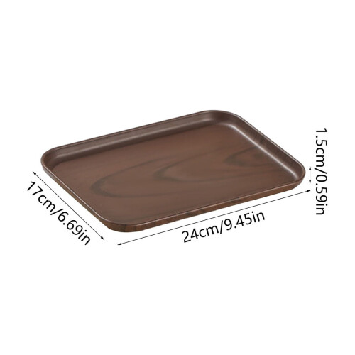 Plateau de rangement en plastique imitation bois empilable 2