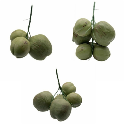 Decoração artificial de coco – Coco tropical de plástico realista 2