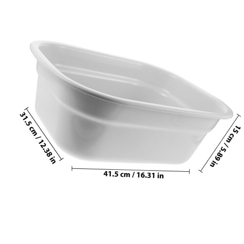 Large Beige Plastic Wash Basin Multi Functional Thickened Stable Design 1
