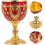 Bicchiere da vino vintage in lega, 30 ml, con stelo. 3