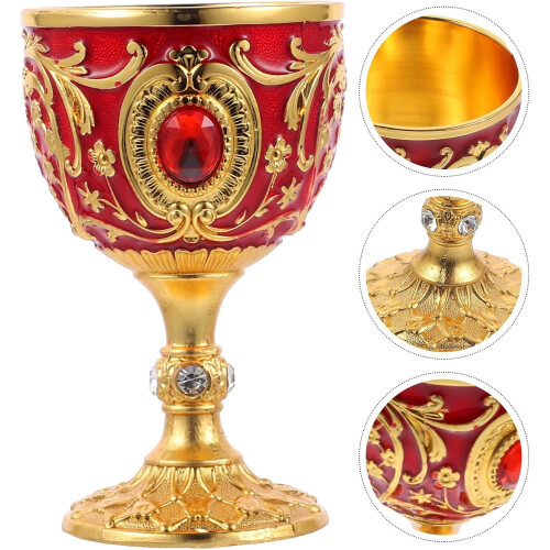 Bicchiere da vino vintage in lega, 30 ml, con stelo. 2