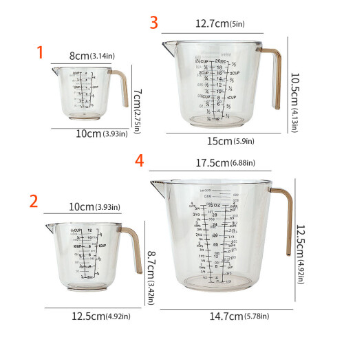 Professioneller Messbecher aus Kunststoff für-1000 ml 2